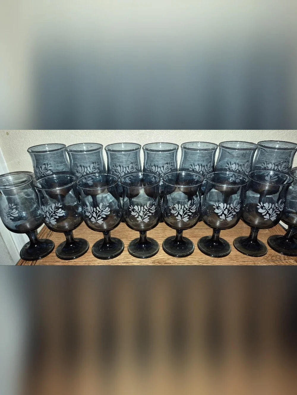 Set Of 15 Pfaltzgraff Yorktowne Wine Glass/ Goblets, Made in USA